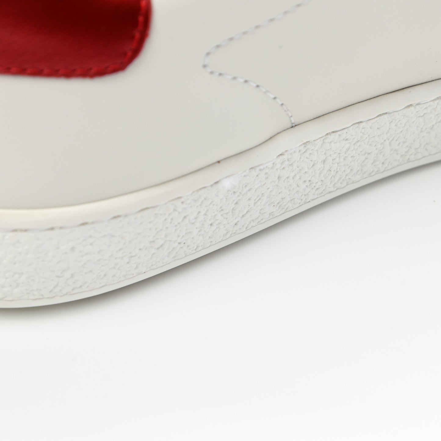 Miro Soft Calfskin Interlocking G Womens New Ace Sneakers 35 White Red Flame Green