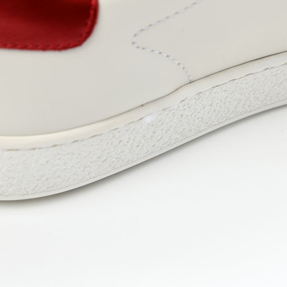 Gucci Miro Soft Calfskin Interlocking G Womens New Ace Sneakers 35 White Red Flame Green 9 of 10