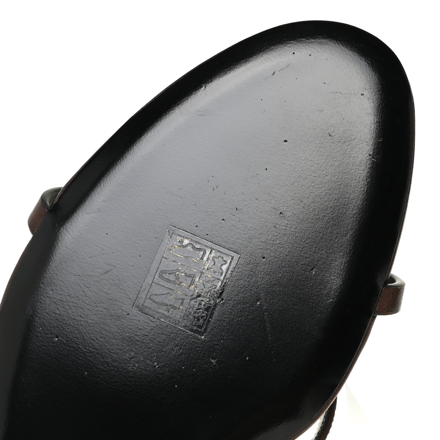 Calfskin Cassandra Monogram Sandals 41 Moro