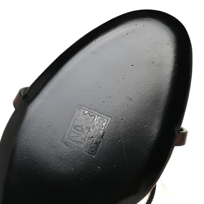 Saint Laurent Calfskin Cassandra Monogram Sandals 41 Moro 12 of 21