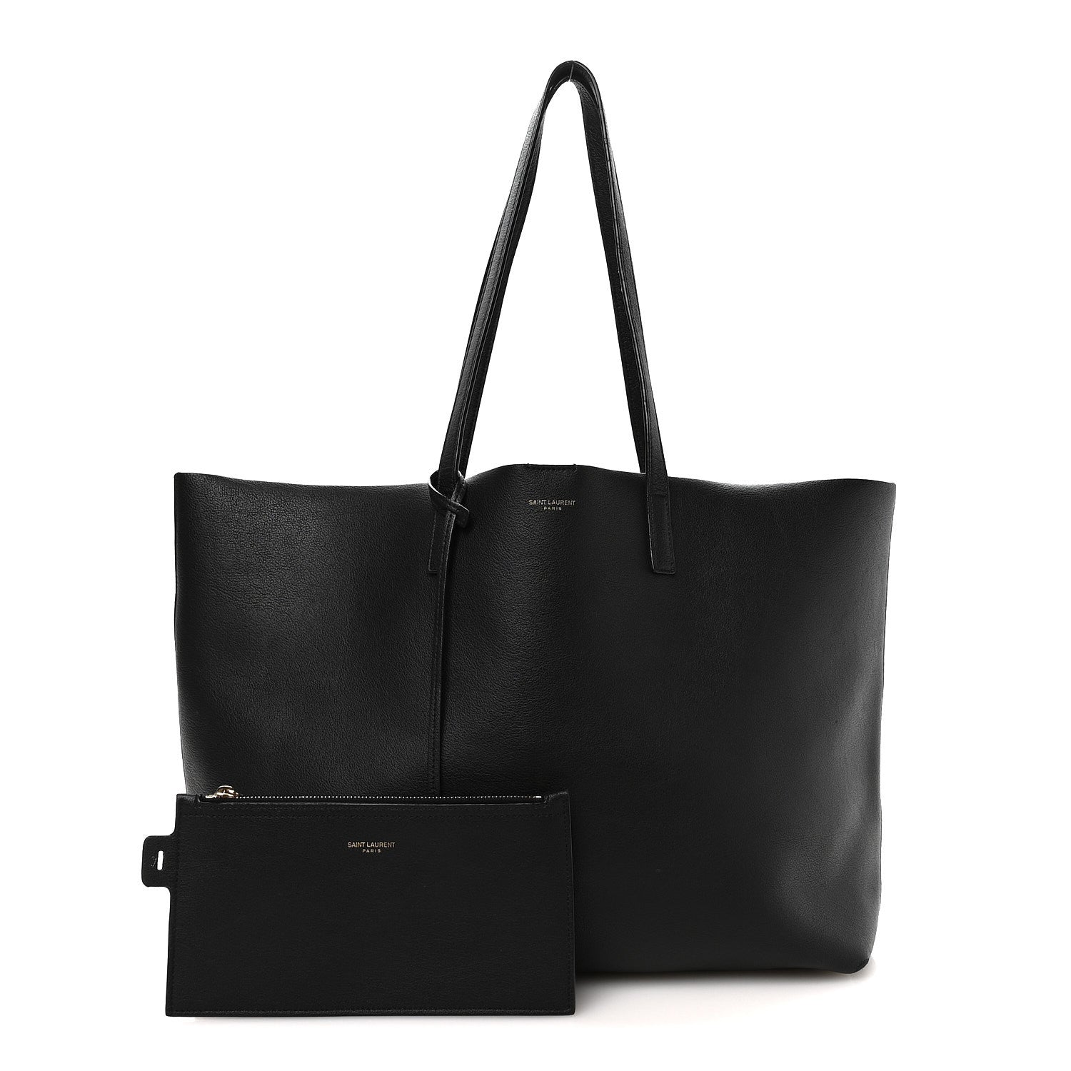 Saint Laurent Calfskin Large Shopping Tote Black 2 of 10