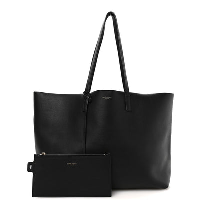 Saint Laurent Calfskin Large Shopping Tote Black 2 of 10