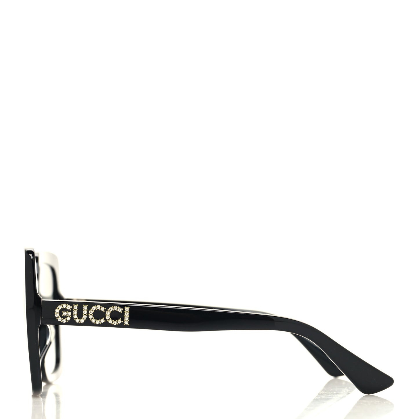 Crystal Square Frame GG Sunglasses GG0418S Black