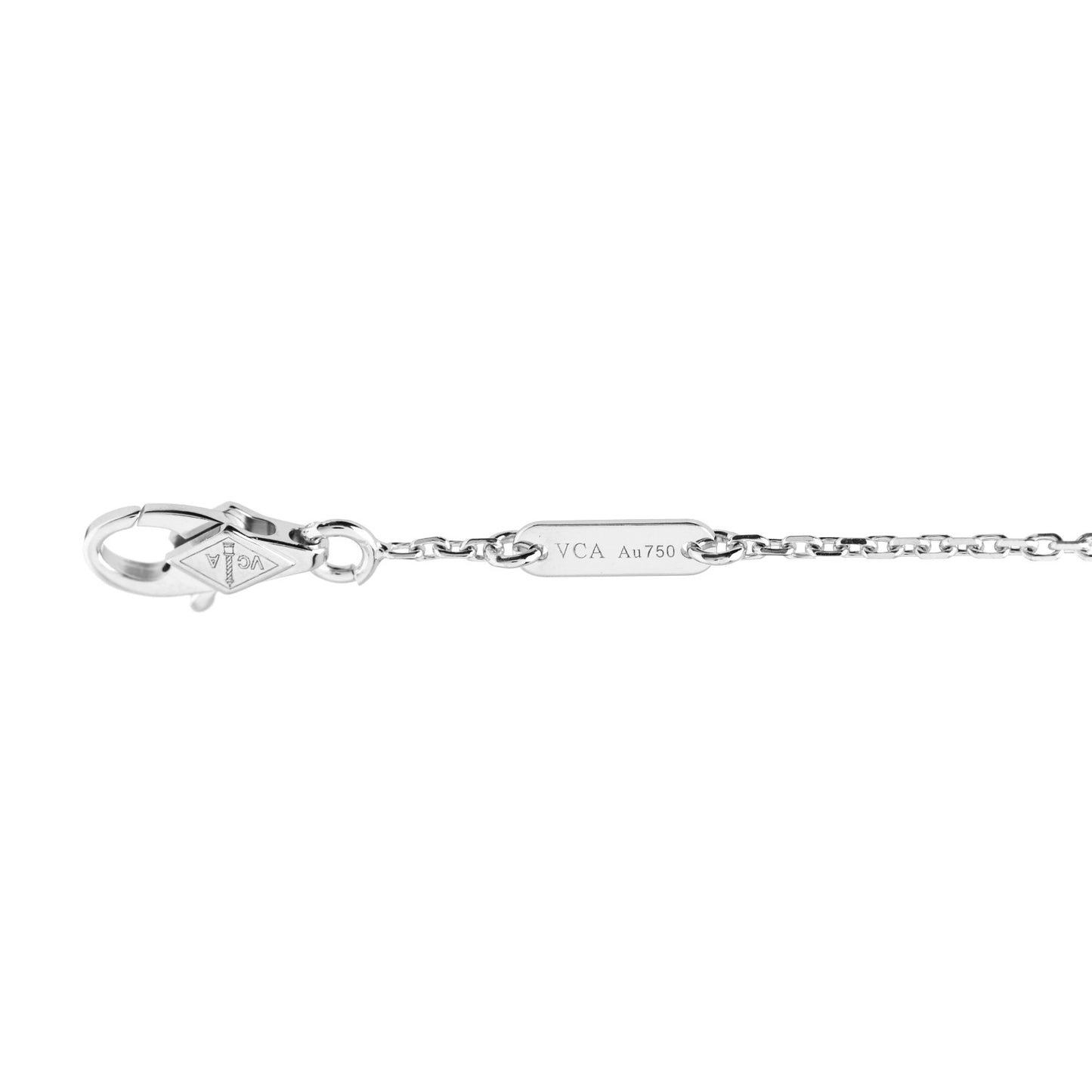 18K White Gold Diamond Sweet Alhambra Bracelet