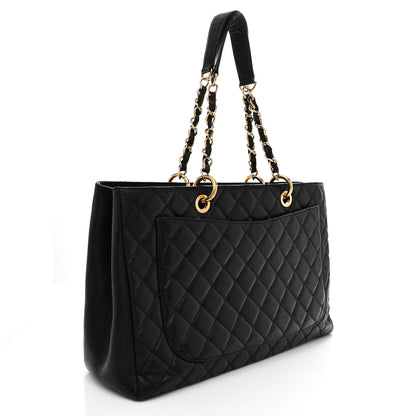 Chanel Caviar Quilted XL Grand Shopping Tote GST Black 3 of 10