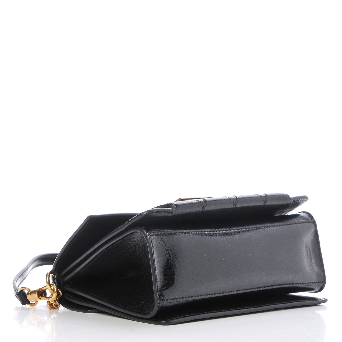 Goatskin Quilted Small GV3 Shoulder Bag Black