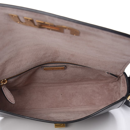 Miu Miu City Calf Logo Shoulder Bag Black 5 of 10