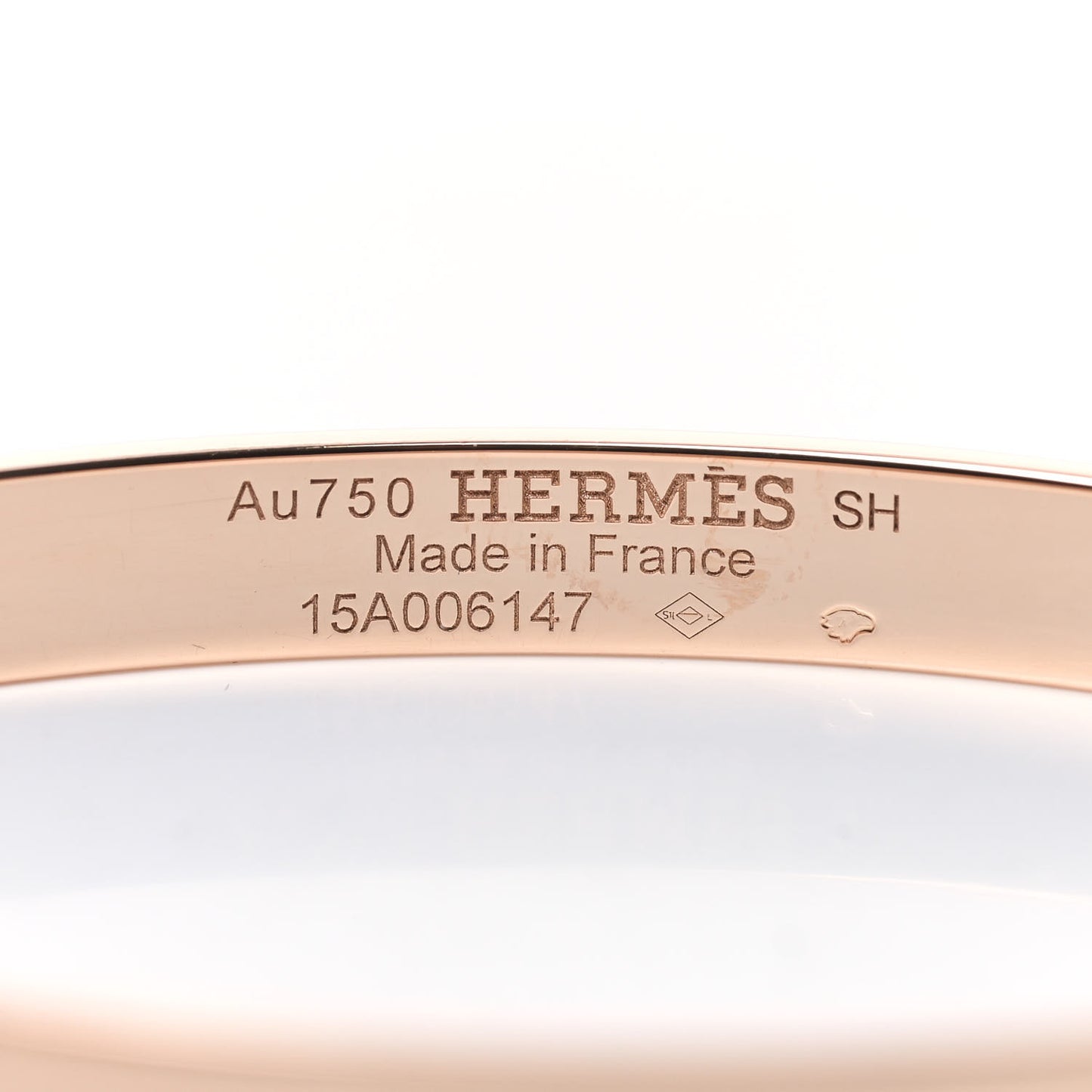 18K Rose Gold Diamond PM H D'Ancre Bracelet SH
