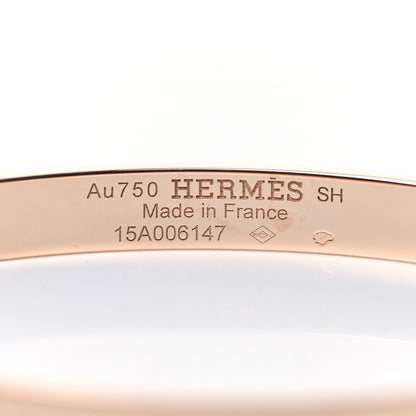 Hermes 18K Rose Gold Diamond PM H D'Ancre Bracelet SH 4 of 5