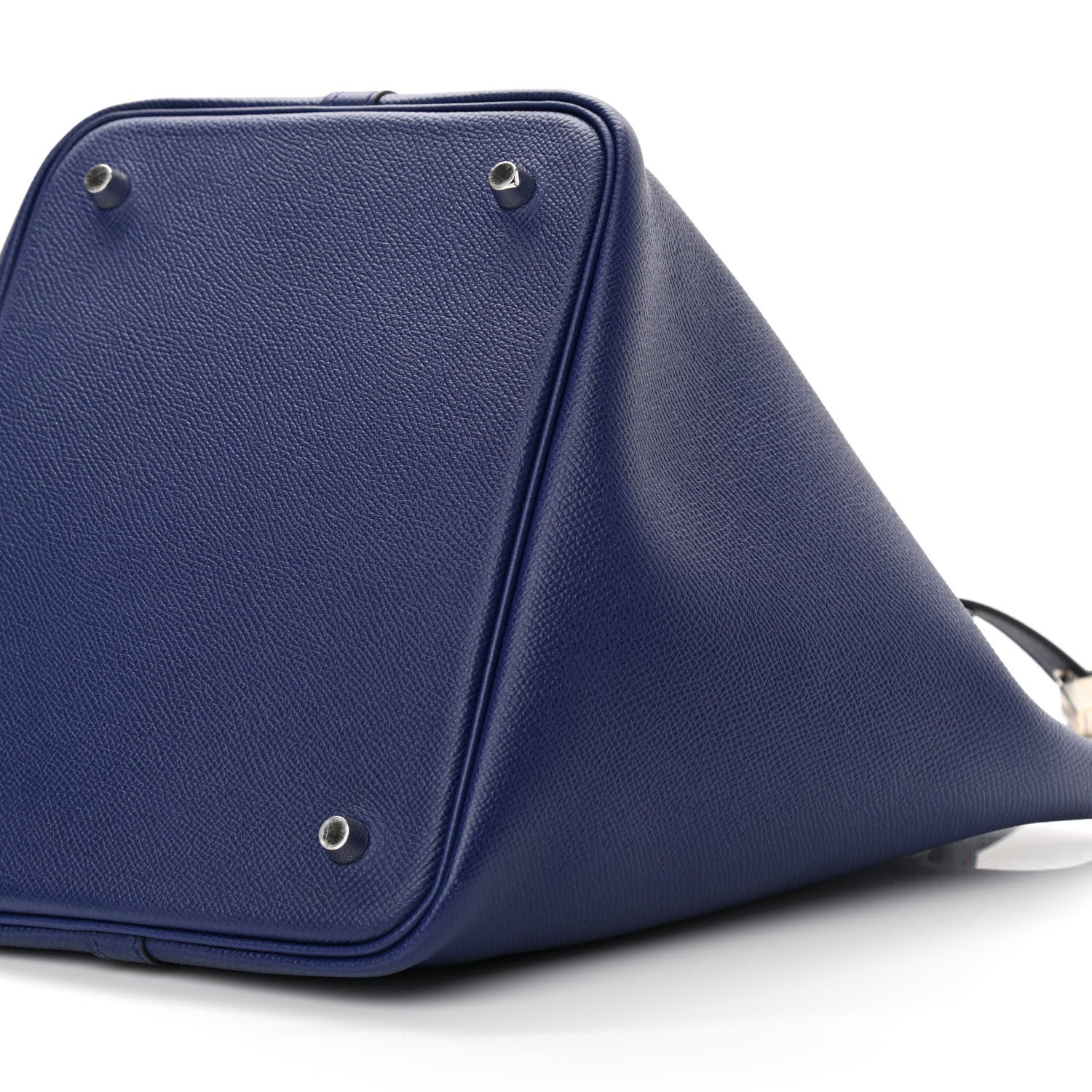 Hermes Epsom Tressage De Cuir Picotin Lock 22 MM Bleu Encre Brique