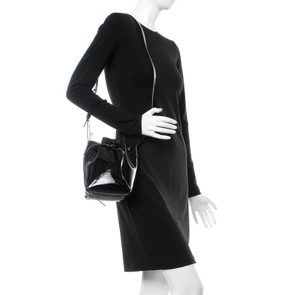 Mansur Gavriel Patent Calfskin Mini Mini Bucket Bag Black 2 of 6