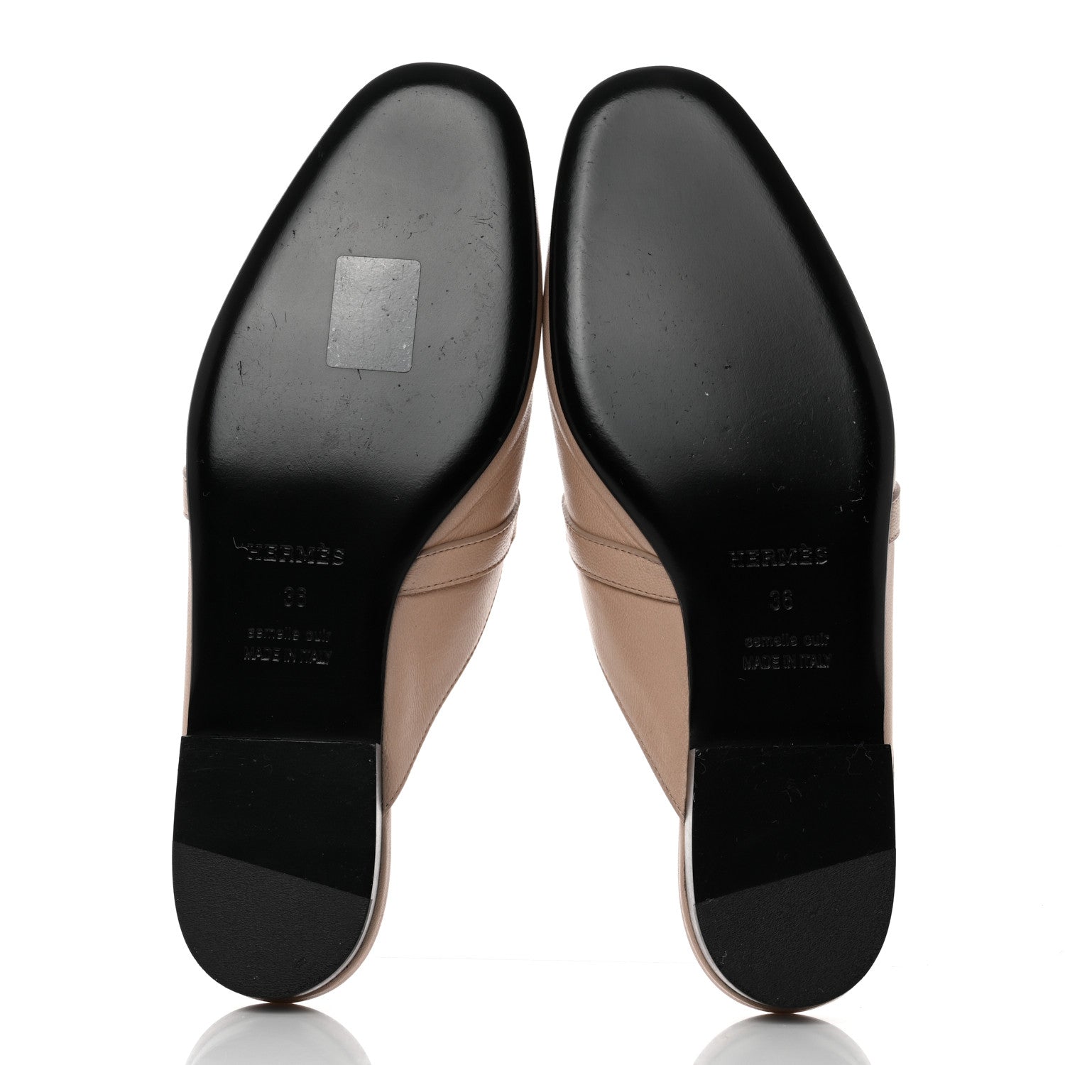 Hermes Calfskin Oz Mules 36 Beige Nude 5 of 9