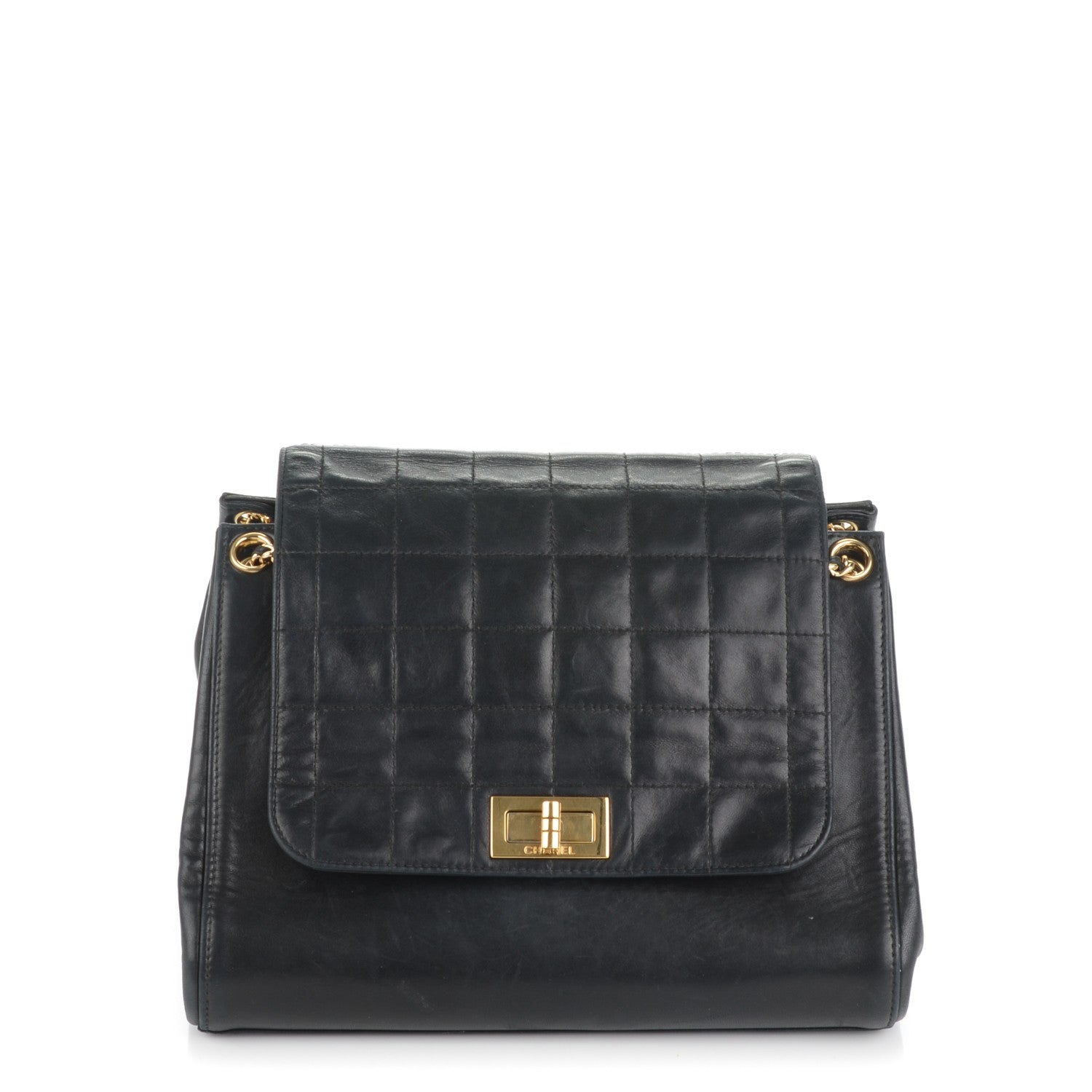 Chanel Lambskin Chocolate Bar Accordion Flap Black 1 of 8