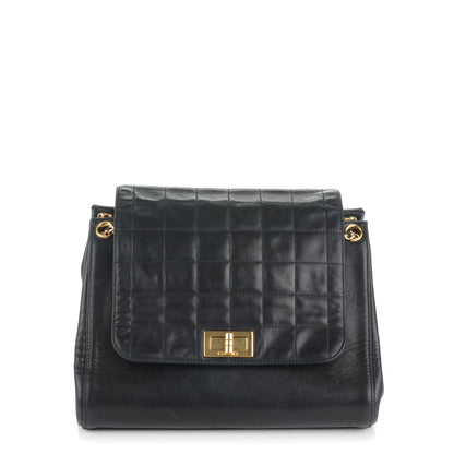 Chanel Lambskin Chocolate Bar Accordion Flap Black 1 of 8