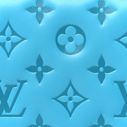 Louis Vuitton Lambskin Embossed Monogram Coussin Zippy Wallet Turquoise 7 of 7