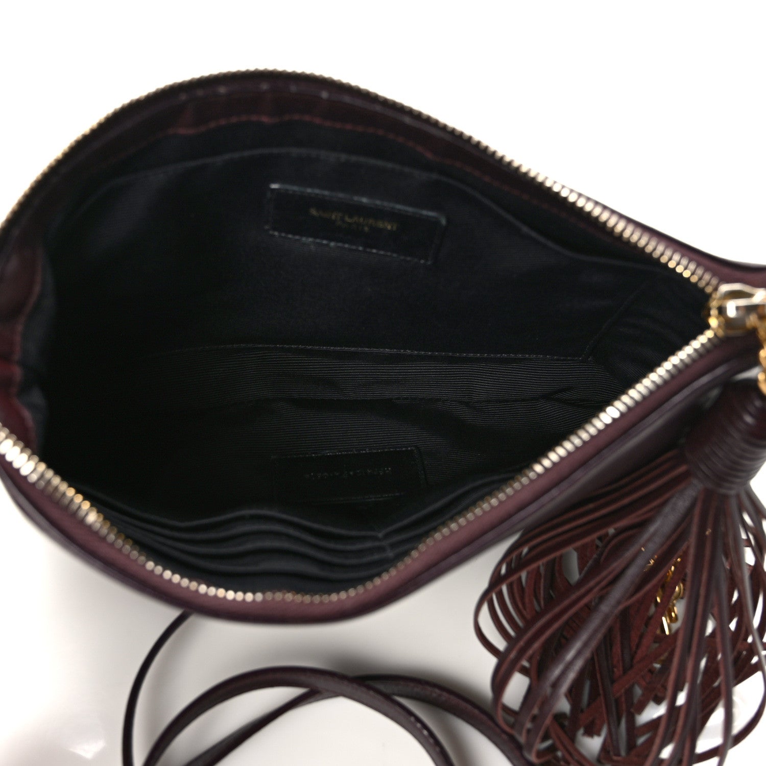 Saint Laurent Calfskin Teen Monogram Crossbody Bag Bordeaux 4 of 9