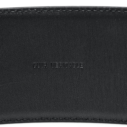 Chanel Calfskin Resin Gabrielle CC Logo Belt 95 38 Black White 8 of 9