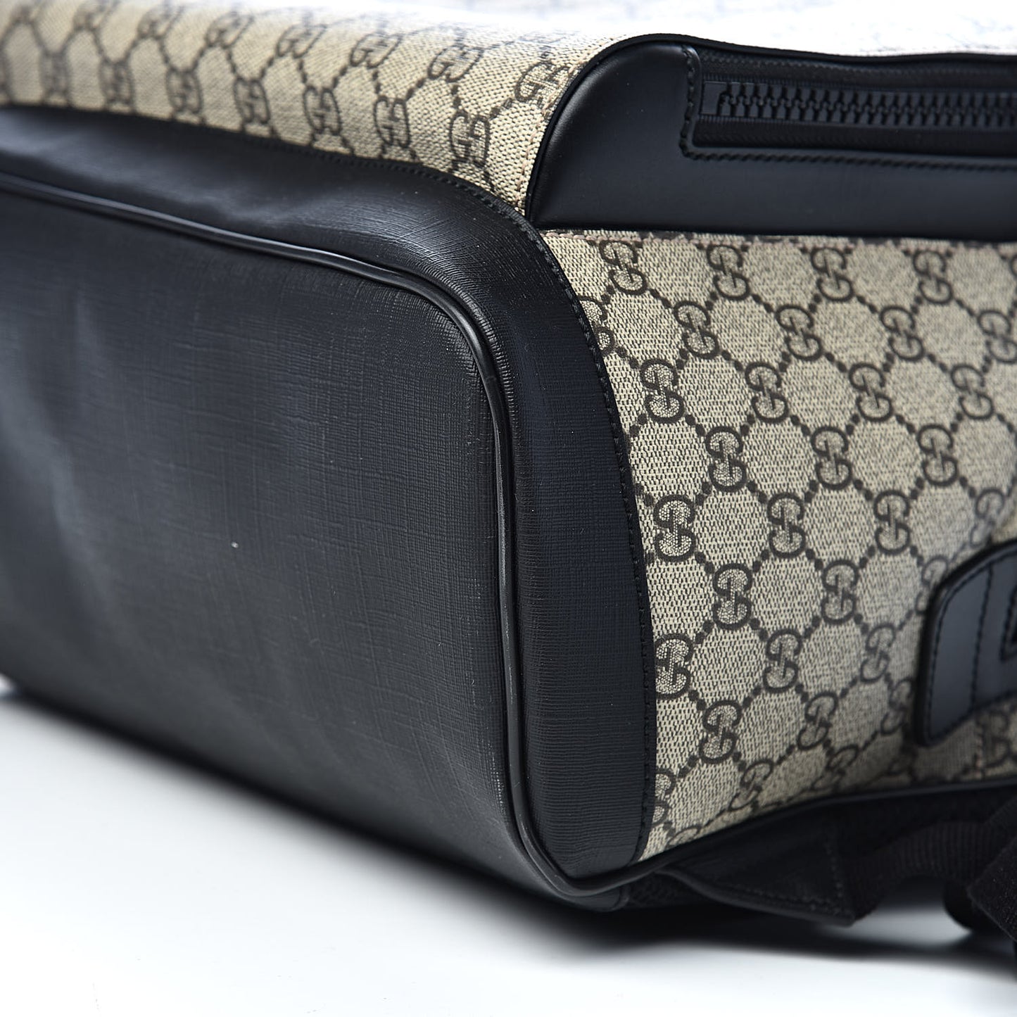 GG Supreme Monogram Medium Backpack Black