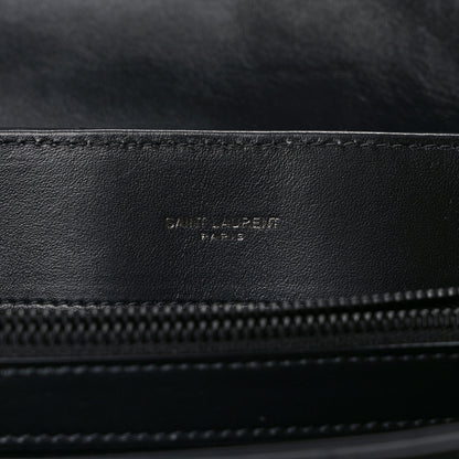 Saint Laurent Calfskin Y Quilted Monogram Monochrome Medium Loulou Chain Satchel Black 6 of 10