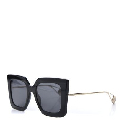 Gucci Acetate Oversize Square Frame GG0435S Sunglasses Black 1 of 8