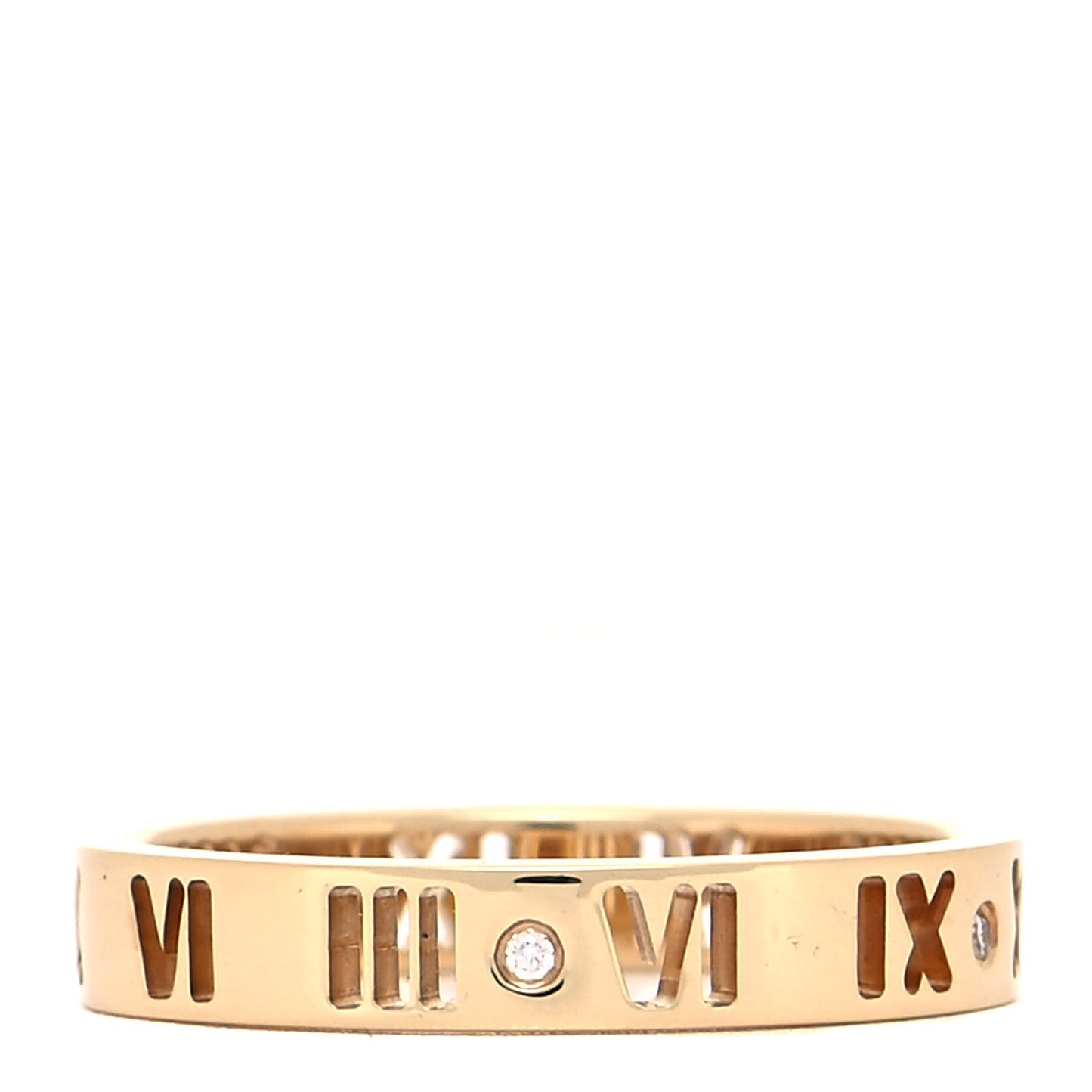 18K Yellow Gold Diamond Atlas Pierced Ring 53 6.25