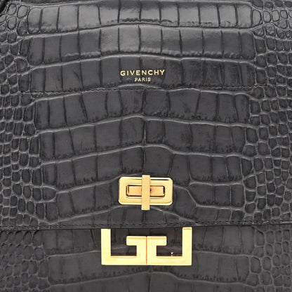Givenchy Calfskin Crocodile Embossed Medium Eden Storm Grey 9 of 15