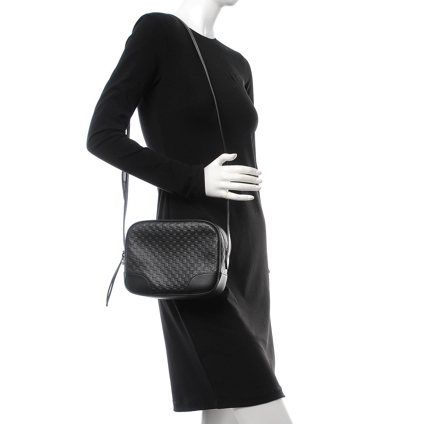 Microguccissima Mini Bree Messenger Bag Black