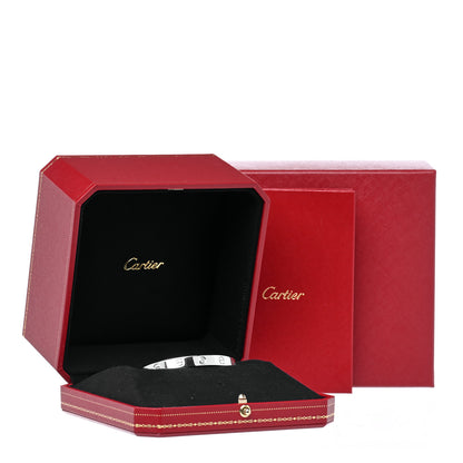 Cartier 18K White Gold 1 Diamond LOVE Cuff Bracelet 16 4 of 4