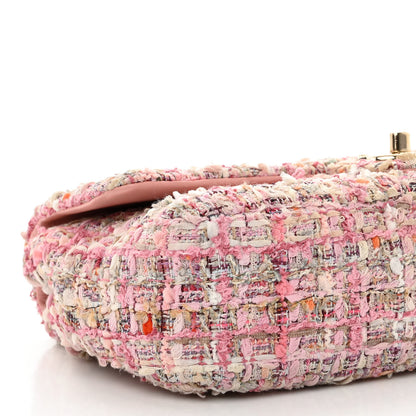 Chanel Tweed Mini Pearl Handle Flap Pink Beige Orange Ecru 8 of 10