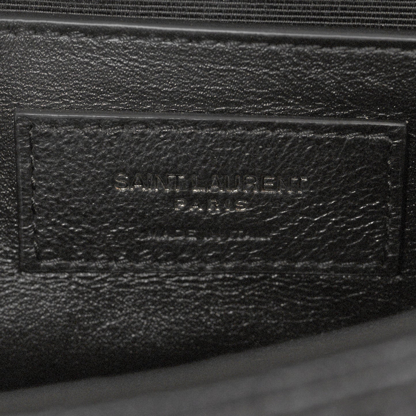 Grain De Poudre Textured Mixed Matelasse Triquilt Small Monogram Satchel Black