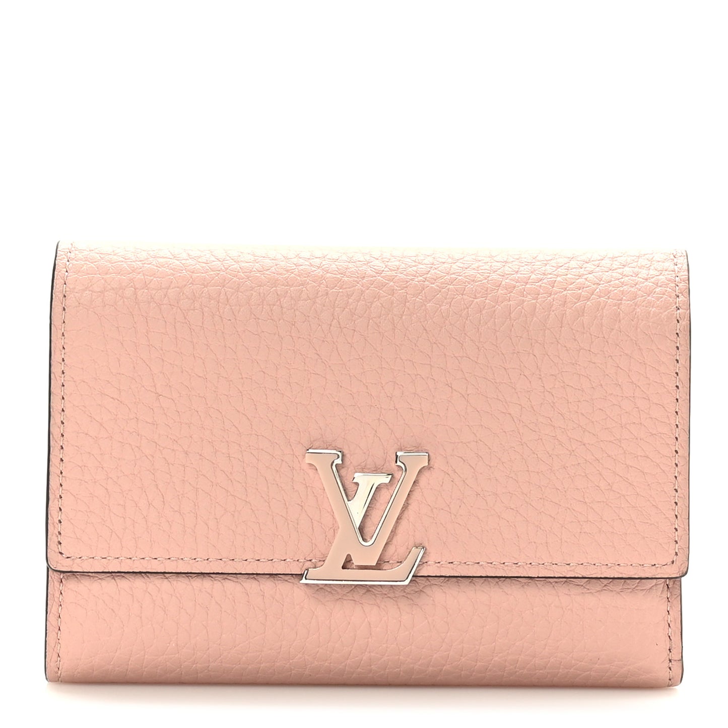 Taurillon Capucines Compact Wallet Magnolia
