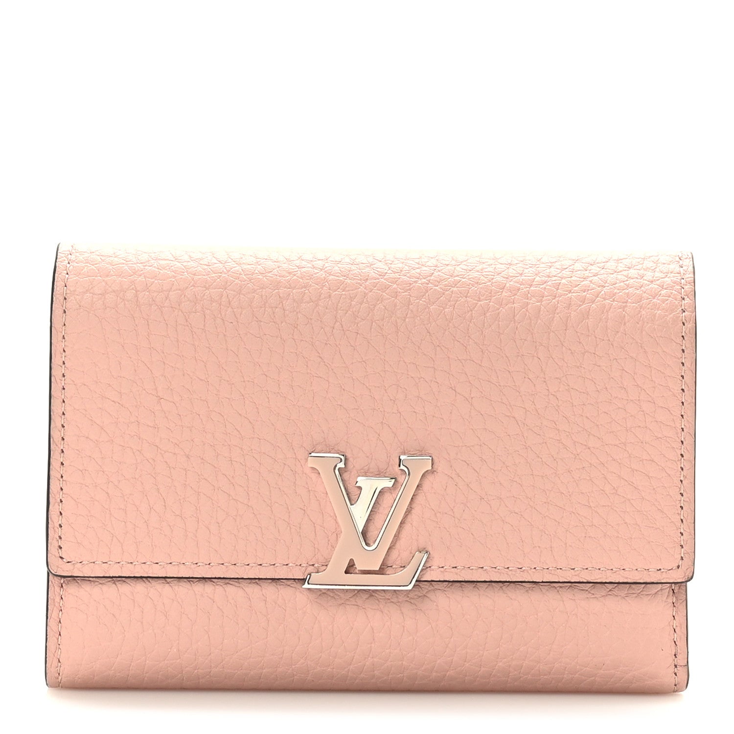 Louis Vuitton Taurillon Capucines Compact Wallet Magnolia 1 of 7