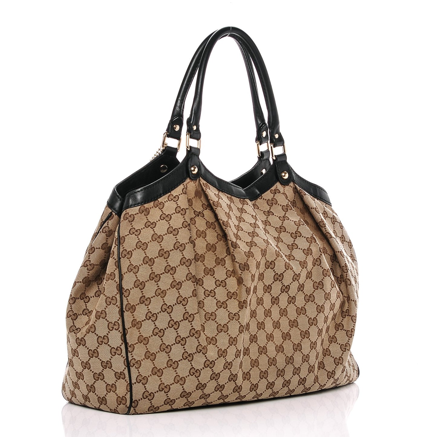 Monogram Large Sukey Tote Beige Ebony Black