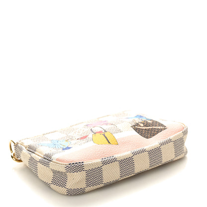 Louis Vuitton Damier Azur 2018 Christmas Animation Mini Pochette Accessories 4 of 10