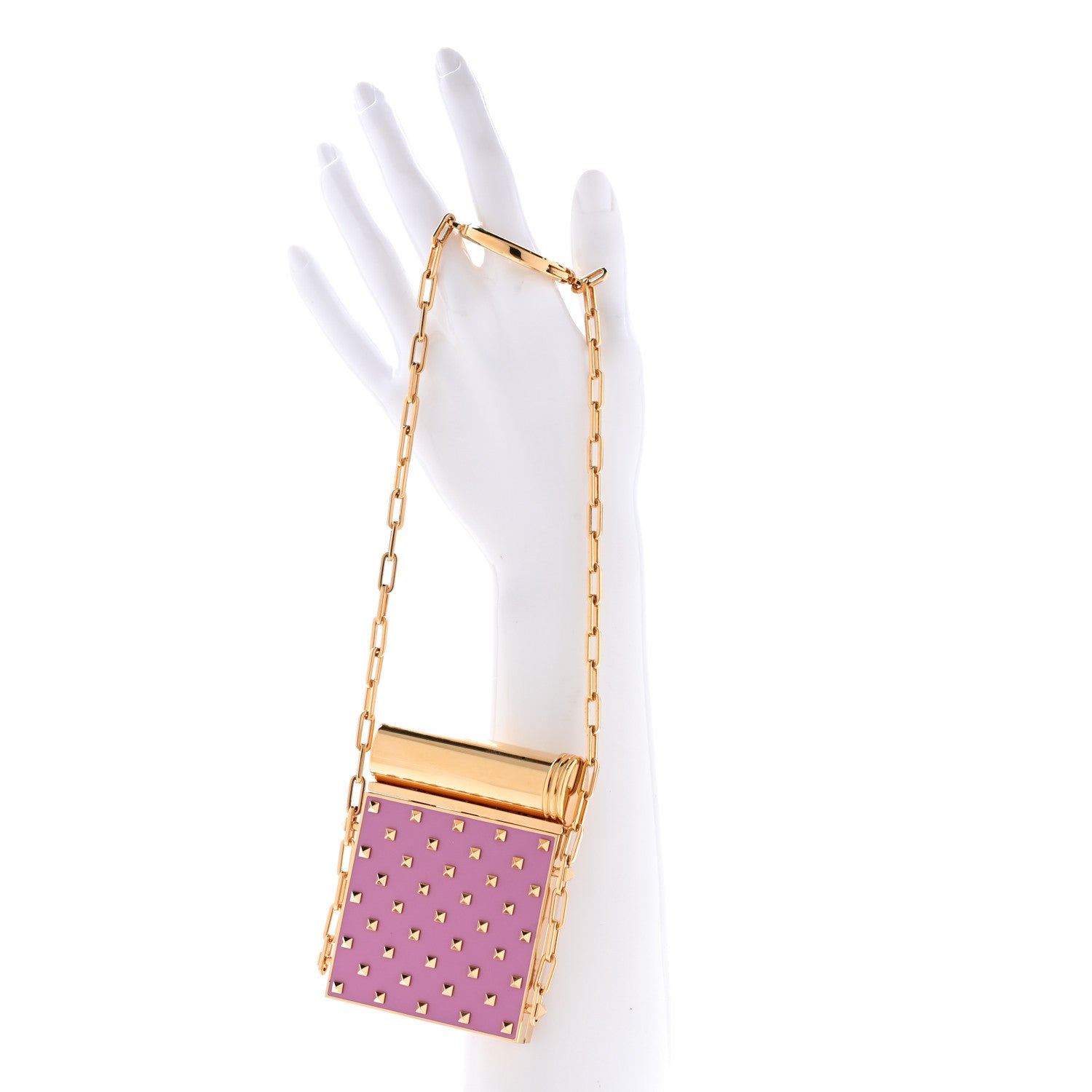 Valentino Garavani Rockstud Lipstick Holder Minaudiere Pink 3 of 11