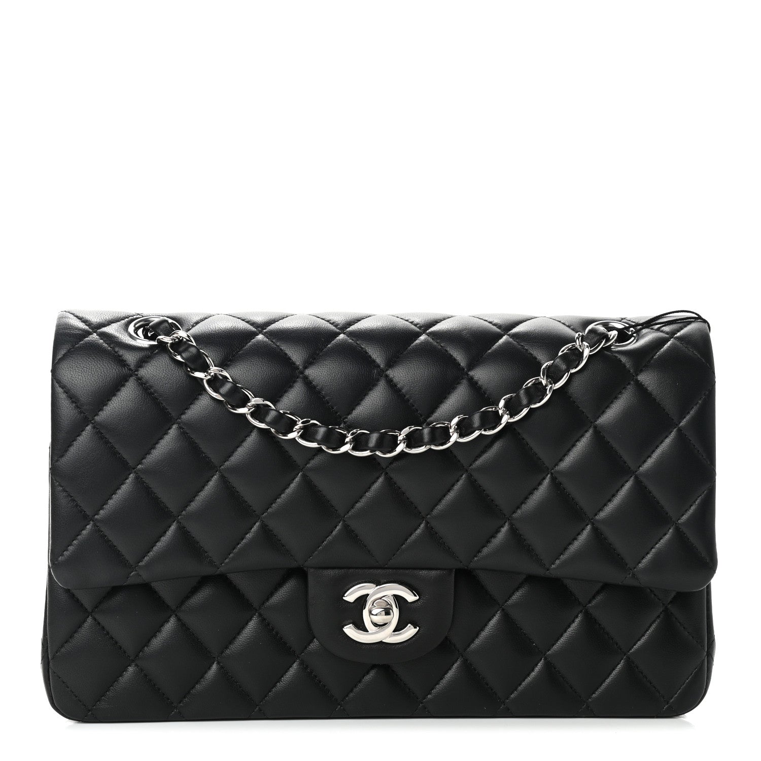 Chanel Lambskin Quilted Medium Double Flap Black 1 of 10