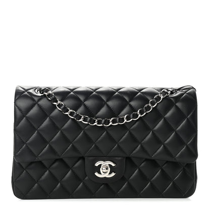 Chanel Lambskin Quilted Medium Double Flap Black 1 of 10