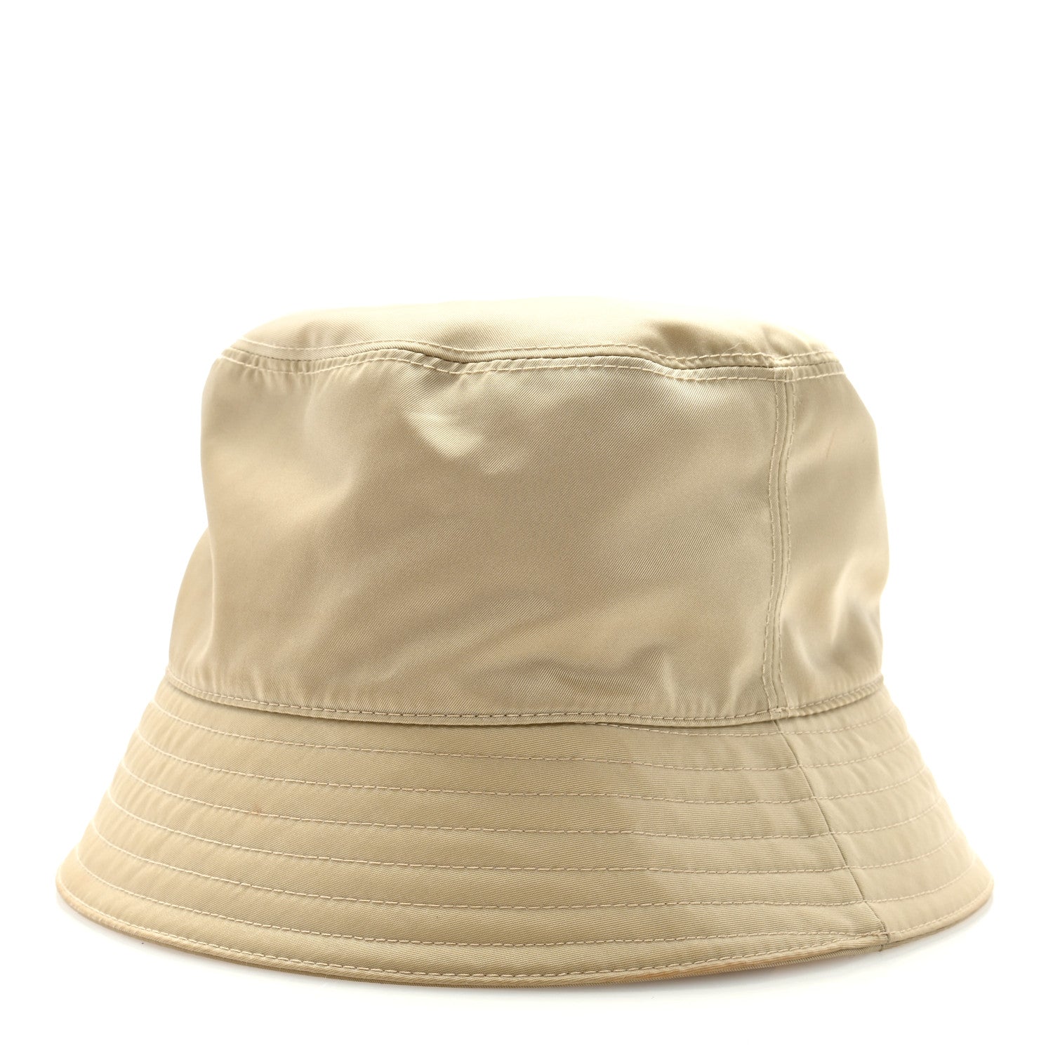 Prada Re-Nylon Metal Triangle Logo Womens Bucket Hat L Deserto 3 of 7