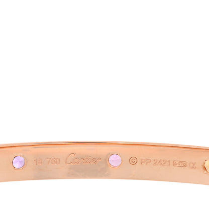 Cartier 18K Pink Gold Sapphire Garnet Amethyst LOVE Bracelet 18 3 of 8