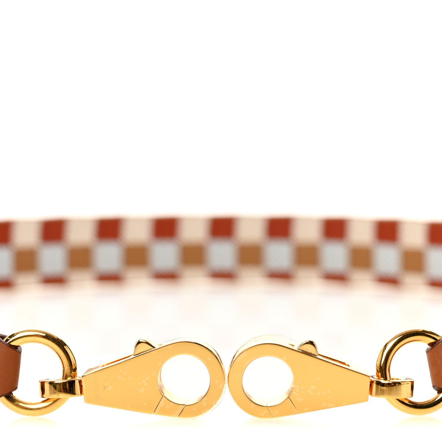 Hermes Toile Swift 25mm Maxi Quadrille Shoulder Strap Chai Bleu Brume Nata 3 of 5