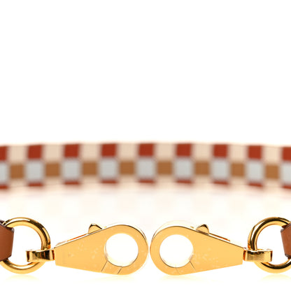 Hermes Toile Swift 25mm Maxi Quadrille Shoulder Strap Chai Bleu Brume Nata 3 of 5