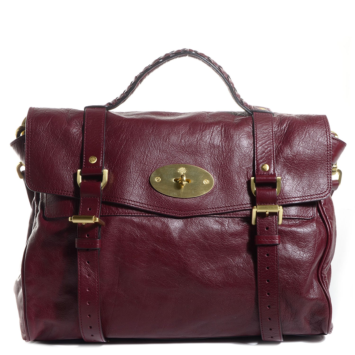 Mulberry Soft Buffalo Leather Oversized Alexa Oxblood 1 of 12