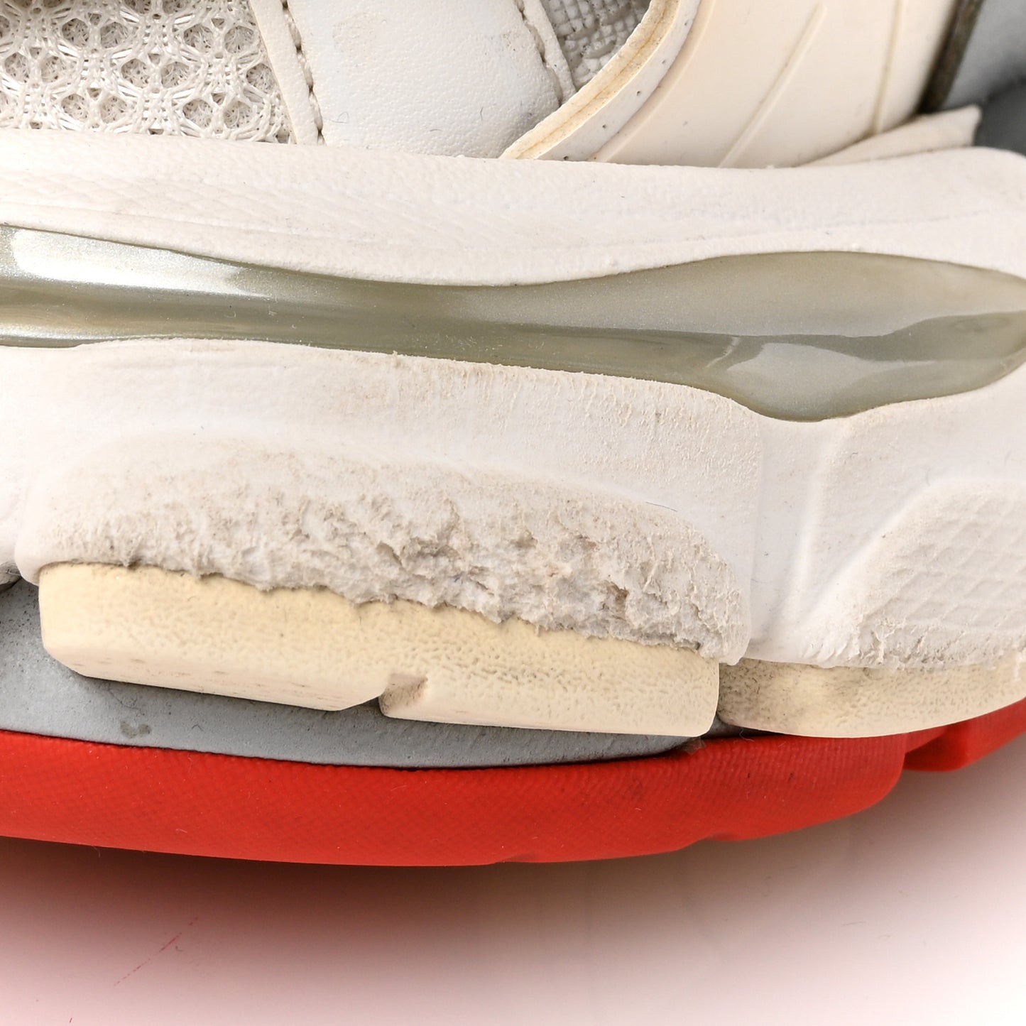 Mesh Worn Out Mens Track Sneakers 42 White Red Silver