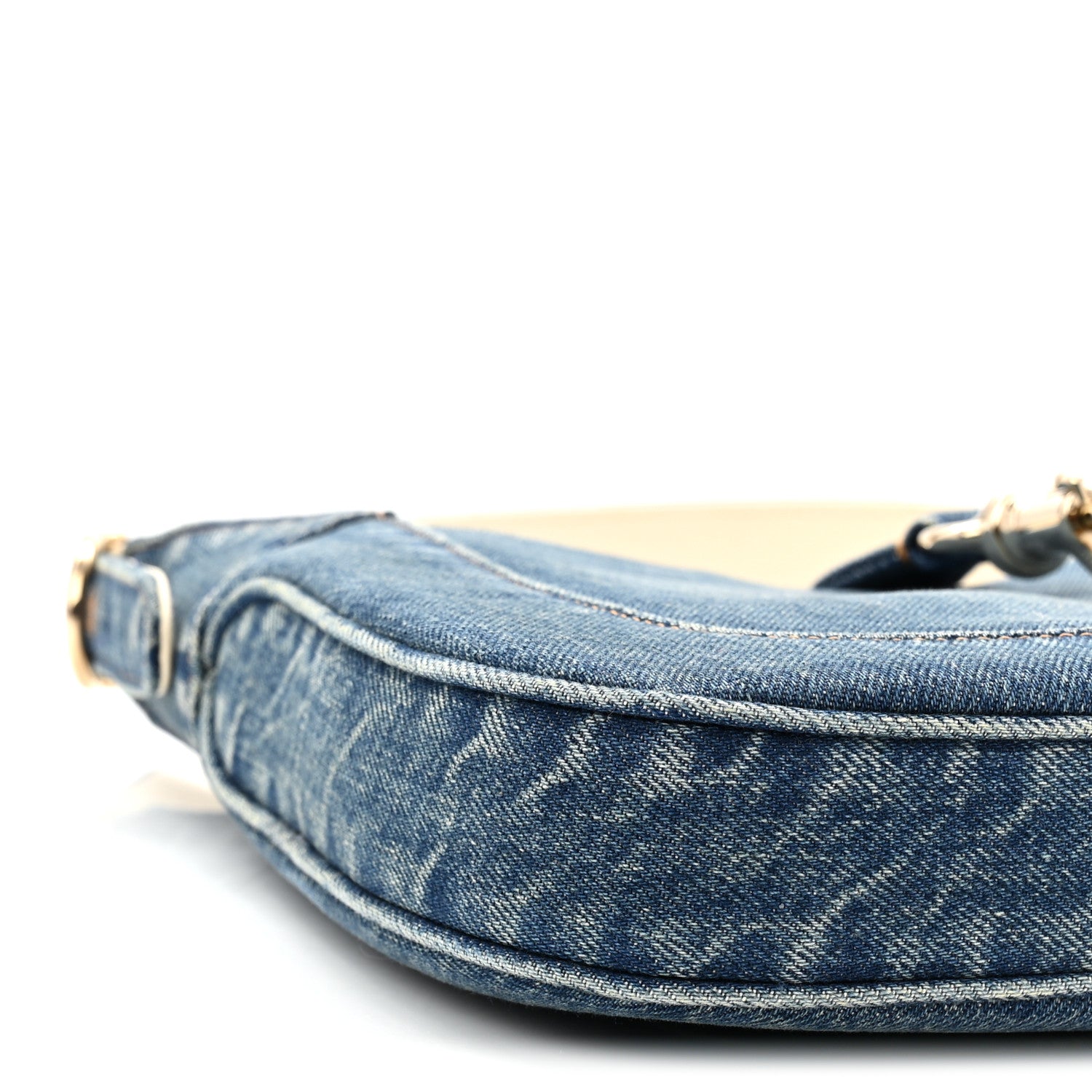 Gucci Denim Small Jackie Shoulder Bag Blue Denim 9 of 10