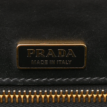 Prada Antic Soft Saffiano Lions Head Cahier Shoulder Bag Black 6 of 14