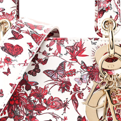Christian Dior Calfskin Le Coeur Des Papillons Small My ABCDior Lady Dior White Multicolor 8 of 10