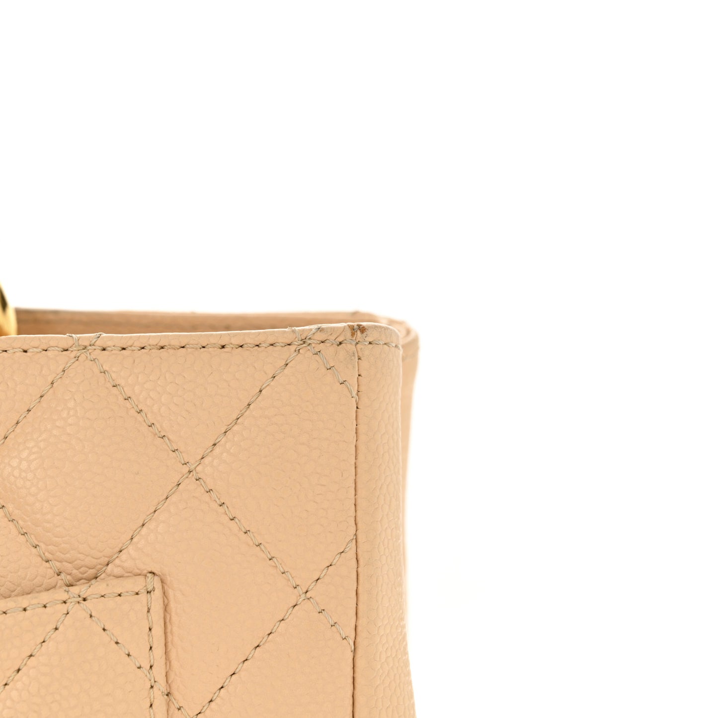 Caviar Quilted Grand Shopping Tote GST Beige Clair