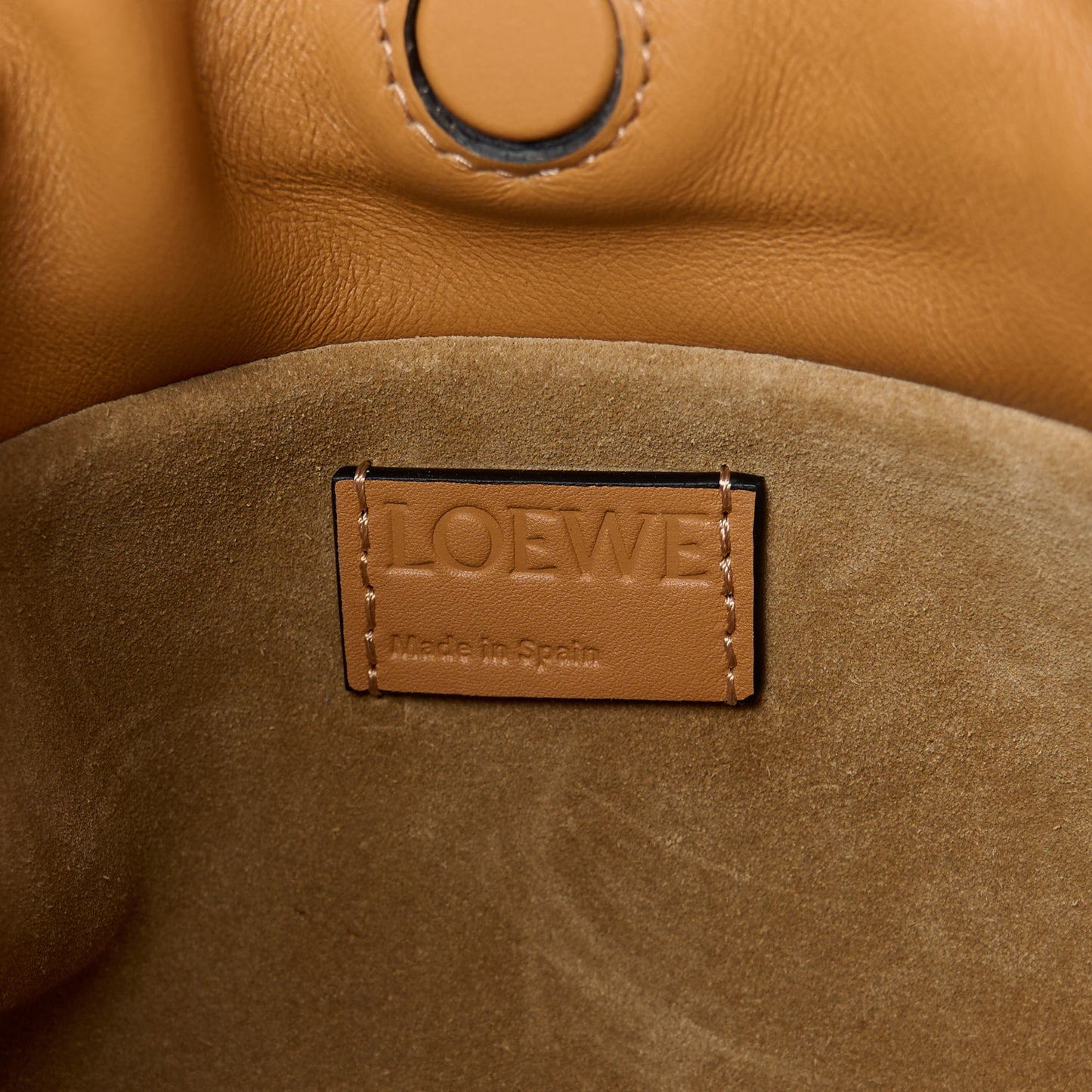 Calfskin Mini Flamenco Knot Clutch Warm Desert