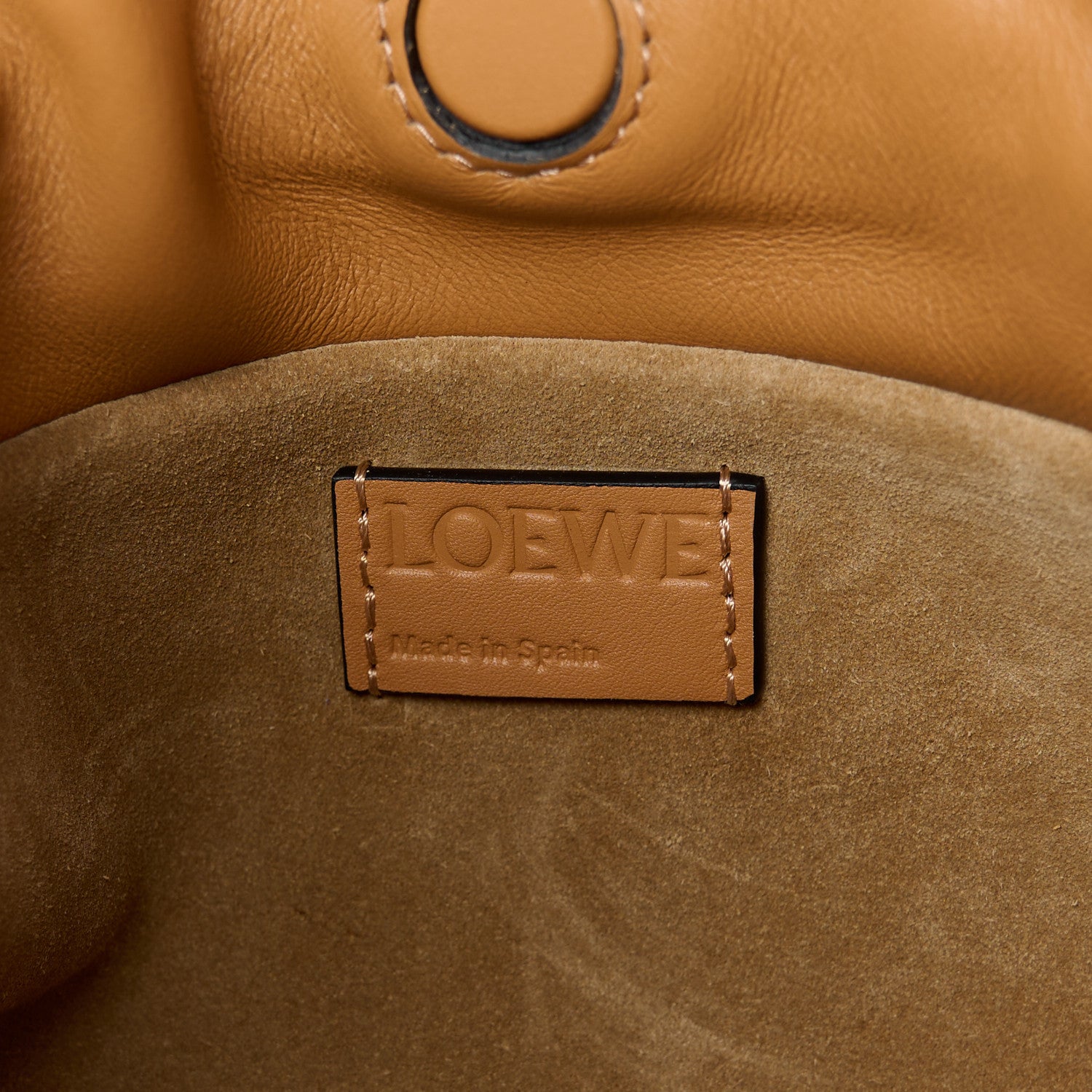 Loewe Calfskin Mini Flamenco Knot Clutch Warm Desert 6 of 10