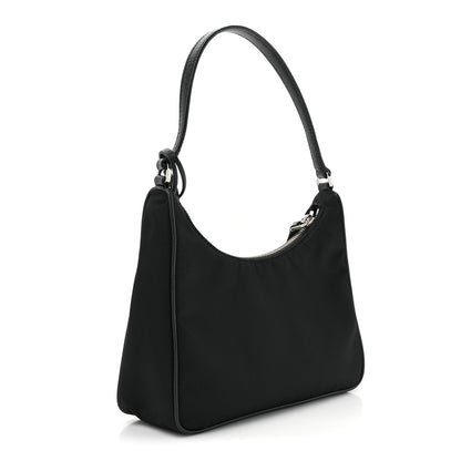Prada Tessuto Nylon Saffiano Mini Re-Edition 2005 Bag Black 3 of 10